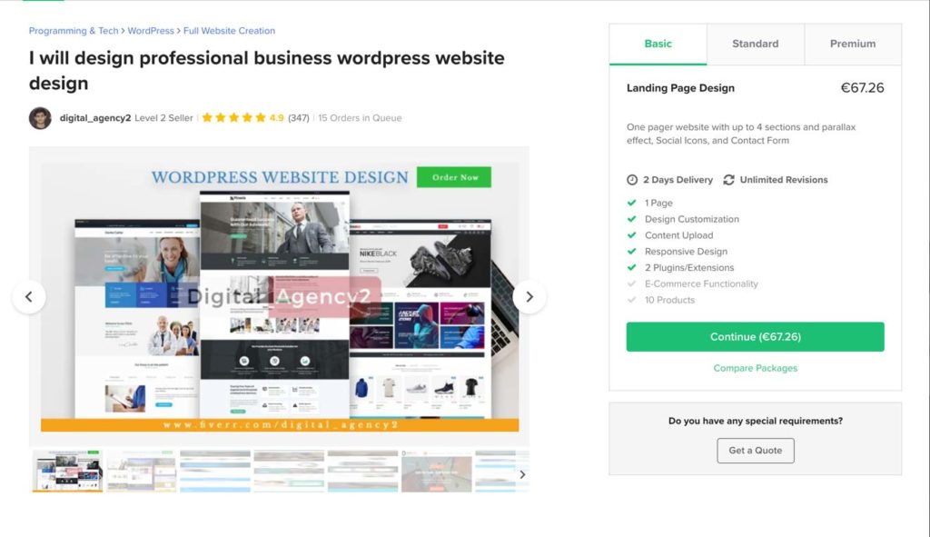 voorbeeld van een fiverr freelancer