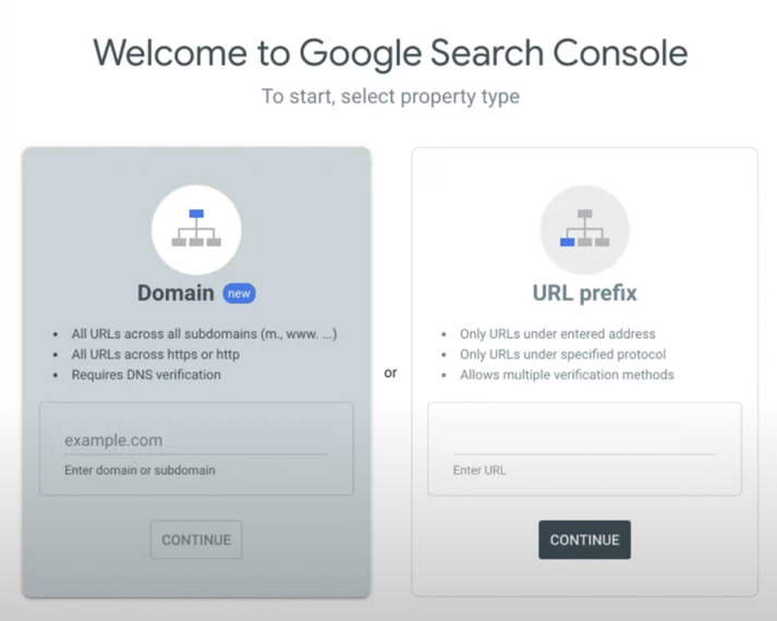 google search console aanmaken