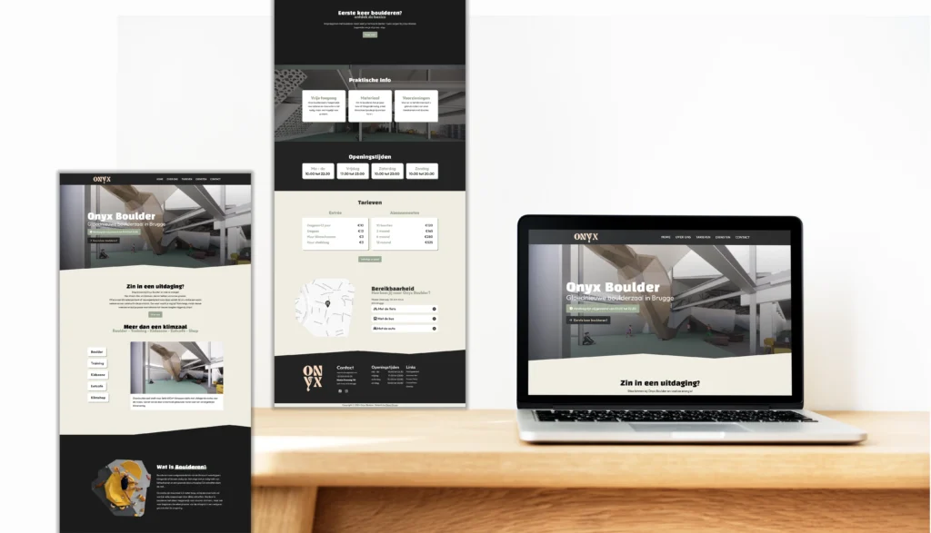 onyxboulder website op maat